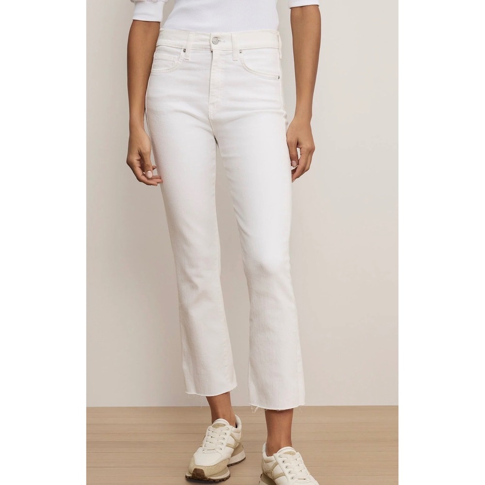 Veronica Beard White Cropped Ankle Jeans